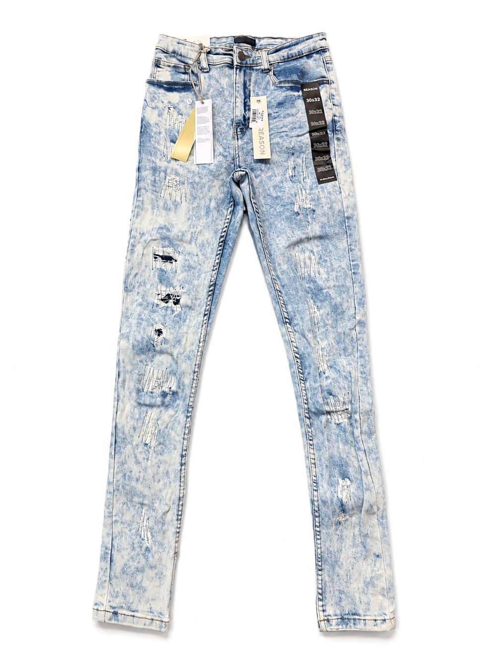 Skinny Distressed Acid Wash Jeans 30x32 NWT